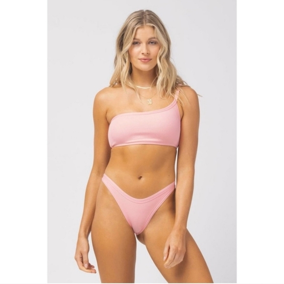 L*Space * Axel Foley Bikini Set Crystal Pink Rib - Picture 3 of 8